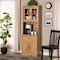 Baxton Studio Laurana ModernOak Brown Finished Wood Kitchen Cabinet and Hutch 193-12004-ZORO - alternate 1
